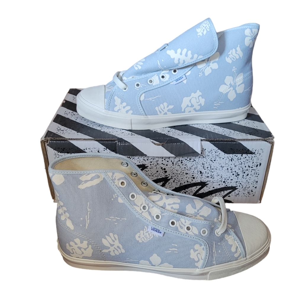 Vans Vault UA OG STYLE 24 LX Canvas Pumps HIBISCUS BALLAD BLUE Men's Size 11 - Picture 3 of 8